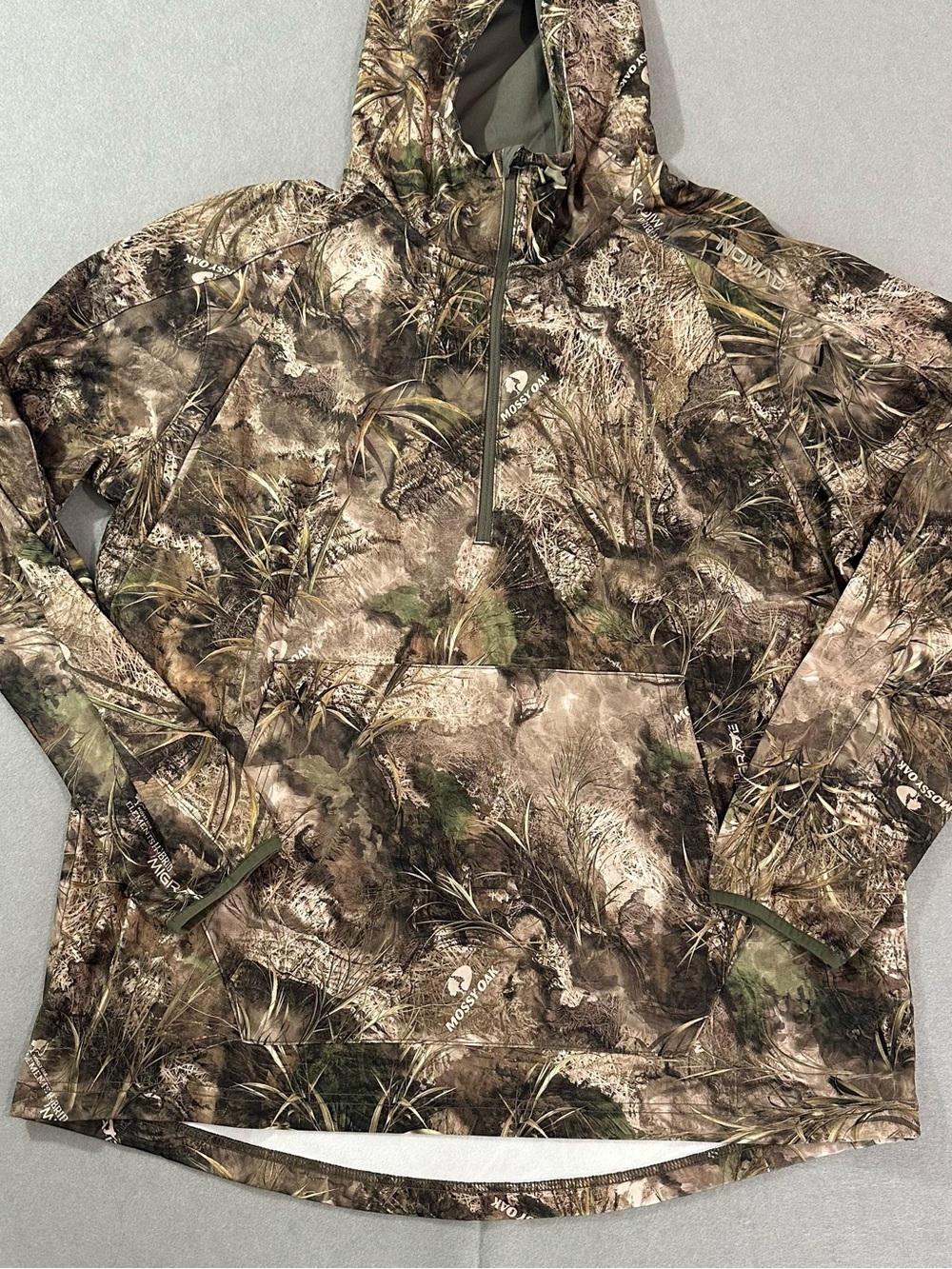 Nomad Camo Half-Zip Hoodie - Brown & Green